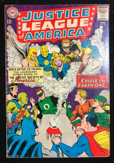 Justice League of America (1960) #21 VG (4.0) Crisis 1st SA app Hourman Dr Fate