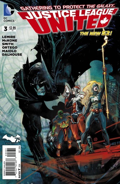 Justice League United (2014) #3 NM Batman 75th Anniversary Variant cover