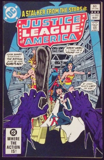 JUSTICE LEAGUE OF AMERICA #202 NM- GEORGE PEREZ COVER
