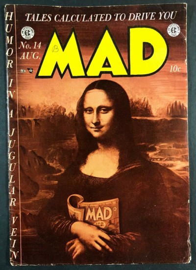 Mad (1952) #14 VG (4.0) Classic Mona Lisa Cover EC Comics