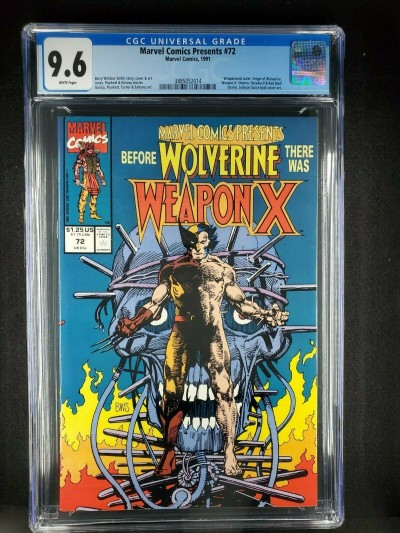 Marvel Comics Presents #72 (1991) CGC 9.6 NM+ WP Origin of Wolverine Weapon X|