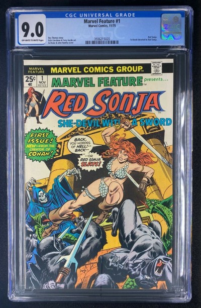 Marvel Feature (1975) #1 CGC 9.0 1st Solo Red Sonja Series (3936215020)