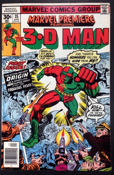 Marvel Premiere (1972) #35 (7.0) featuring 3-D Man his 1st app and Origin