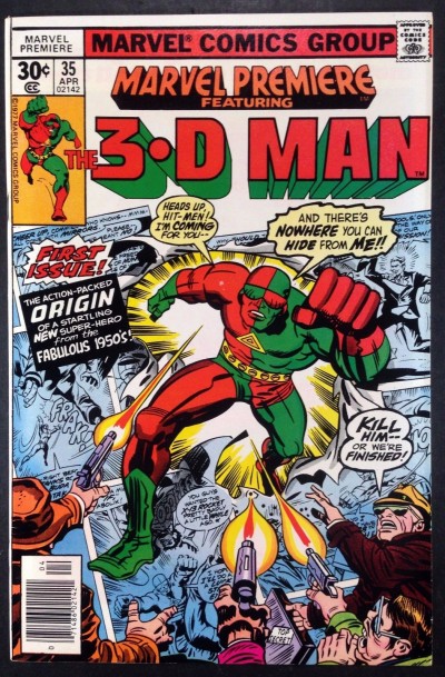 Marvel Premiere (1972) #35 NM- (9.2) featuring 3-D Man his 1st app and Origin