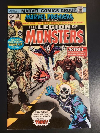 Marvel Premiere 28 (1976) VF (8.0) 1st Legion of Monsters Ghost Rider Morbius|