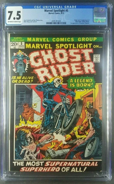 Marvel Spotlight #5 (1972) CGC 7.5 VF- 1st App Ghost Rider 2095781003 |