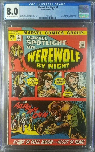 Marvel Spotlight #2 (1972) CGC 8.0 VF 1st App Werewolf By Night 2095779002
