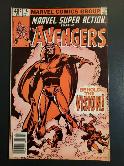 MARVEL SUPER ACTION #18 (1980) FN+ 6.5 reprints Avengers 57 1st app Vision|