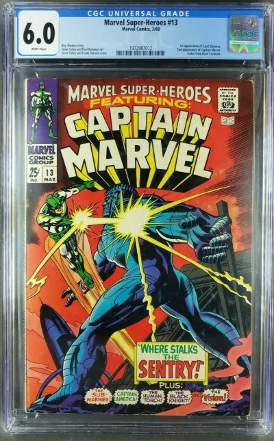 Marvel Super-Heroes #13 (1968) CGC 6.0 F WP 1st App Carol Danvers (1972967012)|