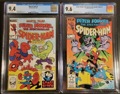 Marvel Tails #1 '83 CGC 9.4 1st app Spider-Ham / Peter Porker #1 '85 CGC 9.6 WP|