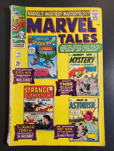 Marvel Tales 4 (1966) G/VG 3.0 Reprints Amazing Spider-Man #7 |