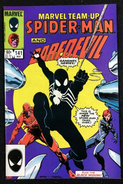 Marvel Team-Up (1972) #141 VF+ (8.5) Spider-Man tied for 1st Black Costume