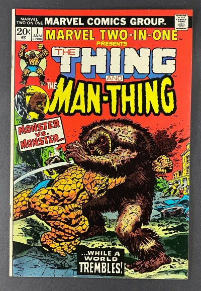 Marvel Two-In-One (1974) #1 VF (8.0) Gil Kane Thing Man-Thing Battle Cover
