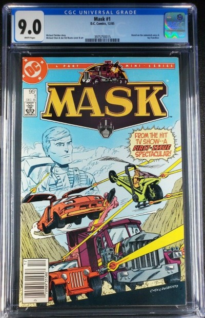 Mask #1 (1985) CGC 9.0 WP DC Comics Limited Series UPC/Newsstand Canadian CPV|