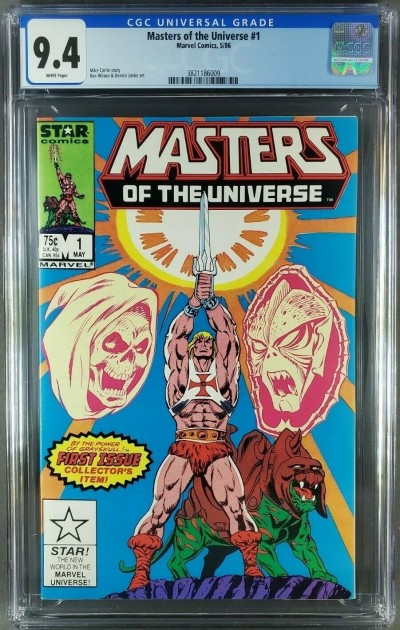 Masters of the Universe #1 (1986) CGC 9.4 WP He-Man Star/Marvel 3821186009|