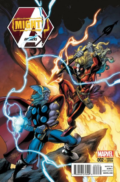 MIGHTY AVENGERS (2013) #2 THOR BATTLE VARIANT COVER MARVEL NOW!