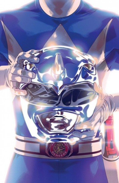 Mighty Morphin Power Rangers (2016) #43 VF/NM-NM Blue Ranger Foil Cover 