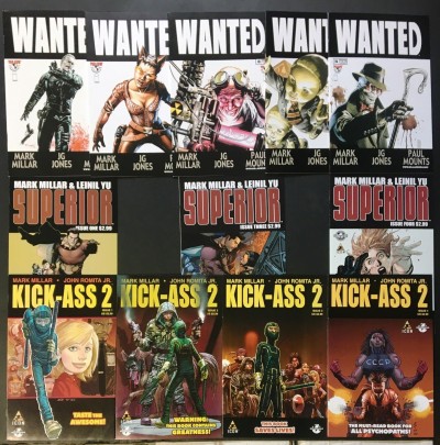 Millarworld Superior 1 3 4 Wanted 1-5 Kick-Ass 2 1-4 VF/NM (9.0) 12 comics total