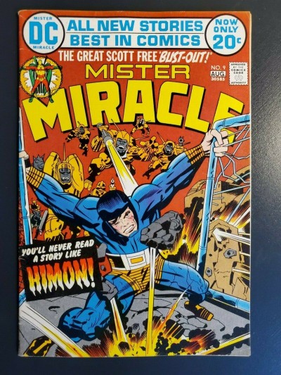 Mister Miracle #9 (1972) F+ (6.5) 1st App Himon Mister Miracle Origin +Darkseid|