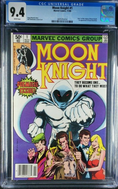 Moon Knight #1 (1980) CGC 9.4 NM WP UPC Newsstand Bill Sienkewicz 3975751014|