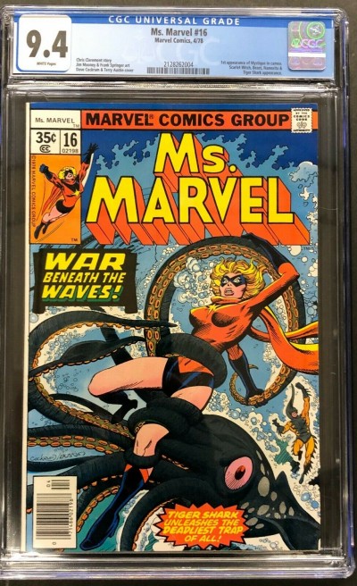 Ms Marvel (1977) #16 CGC 9.4 White 1st app Mystique in cameo (2128262004)