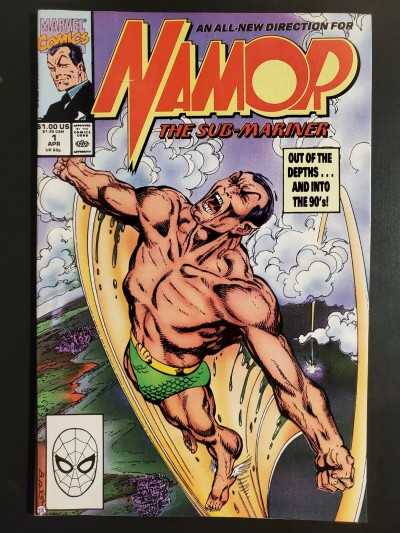Namor The Sub-Mariner #1 (1990) NM- Hi-grade Byrne cover art scripts kg|
