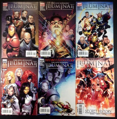 New Avengers Illuminati (2007) 1 2 3 4 5 complete set + Secret History 1 6 books