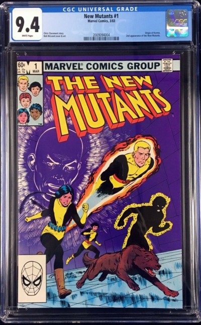 New Mutants (1983) #1 CGC 9.4 white pages 2nd appearance (2009094004)