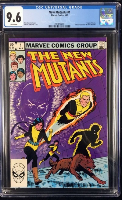 New Mutants (1983) #1 CGC 9.6 white pages 2nd appearance (2009094001)