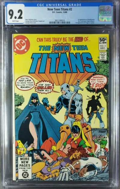 New Teen Titans #2 (1980) CGC 9.2 1st app Deathstroke the Terminator 3821184010|