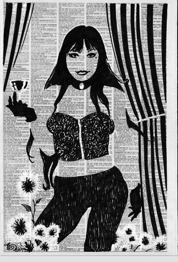 Newspaper Girls #31 Toast of the Town Original Art Mike Hoffman