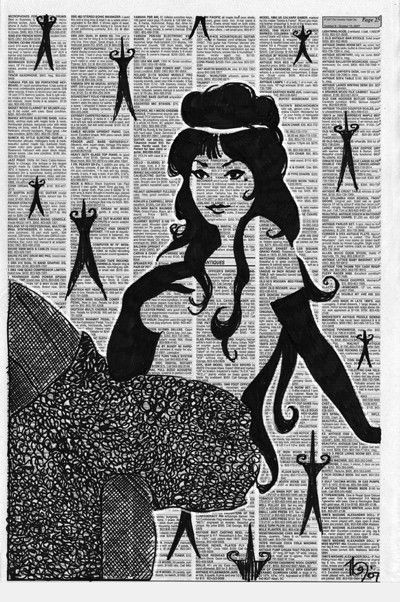 Newspaper Girls #28 "Too much to Bare" Original Art Mike Hoffman 