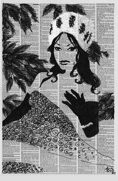 Newspaper Girls #25 The Snow Queen Mike Hoffman Original Art