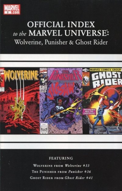 OFFICIAL INDEX TO THE MARVEL UNIVERSE: WOLVERINE, PUNISHER & GHOST RIDER #2  NM