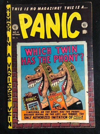 Panic (1954) #4 VG (4.0) Infinity Cover John Wayne Parody Pre Code EC Comics