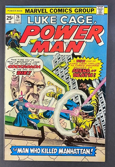 Power Man (1974) #28 NM- (9.2) Luke Cage 1st App Cockroach Hamilton Gil Kane Art