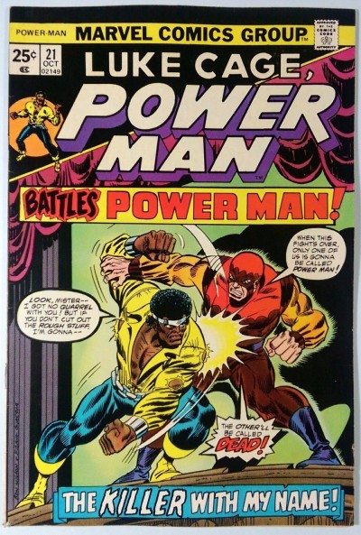 Power Man (1974) #21 FN/VF (7.0) Luke Cage Hero for Hire vs Power Man