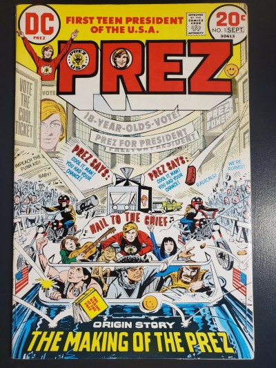 PREZ #1 (1973) FVF (7.0) DC - Joe Simon 1ST APP/ORIGIN OF PREZ|