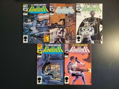 PUNISHER LIMITED SERIES FULL RUN SET NM- 1-5 1,2,3,4,5 CLASSIC MIKE ZECK COVERS|