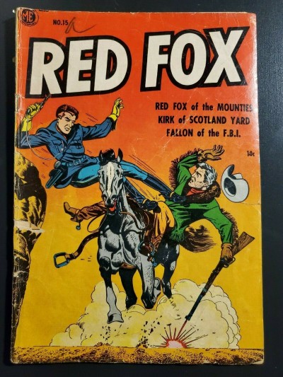 Red Fox #15 (1954) Magazine Enterprises G+ (2.5) "FALLON OF THE F.B.I." LB Cole|
