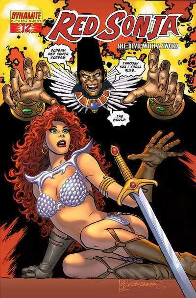Red Sonja (2005) #12 VF- John Romita Jr Uncanny X-men #190 Cover Swipe Dynamite