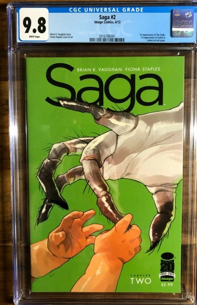 Saga (2012) #2 CGC 9.8 1st print Brian K Vaughan Fiona Staples (2016786001)