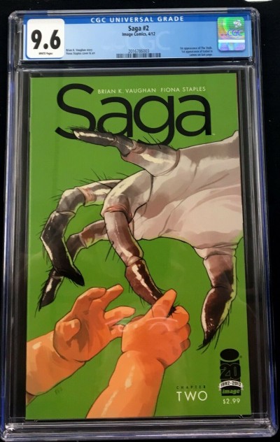 Saga (2012) #2 CGC 9.6 1st print Brian K Vaughan Fiona Staples (2016786003)