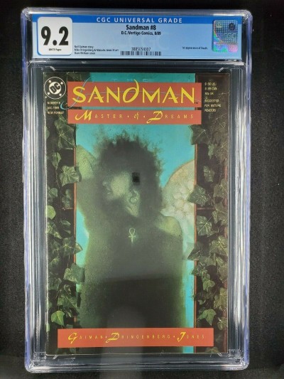 Sandman #8 (1989) CGC 9.2 NM- WP 1st app Death Netflix TV series 3885054007|