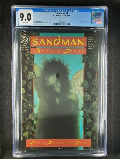 Sandman #8 (1989) CGC 9.0 VFNM WP 1st app Death Netflix TV series 3885054010|
