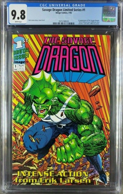 Savage Dragon Limited Series #1 (1992) CGC 9.8 WP 1st Appearance Blue