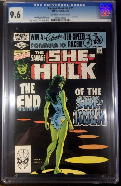 Savage She-Hulk (1980) #25 CGC 9.6 off-white to white last issue (0950093015)