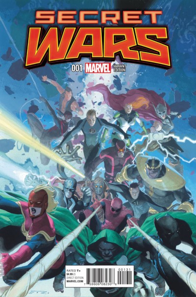 SECRET WARS (2015) #1 OF 8 VF/NM RIBIC VARIANT COVER + FREE COMIC BOOK DAY #0