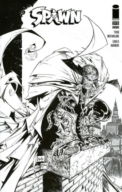 Spawn (1992) #315 NM Black & White Capullo Variant Cover Image Comics