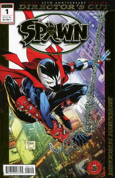 Spawn (1992) #1 VF/NM Director's Cut Gold Foil Variant 25th Anniversary Cover
